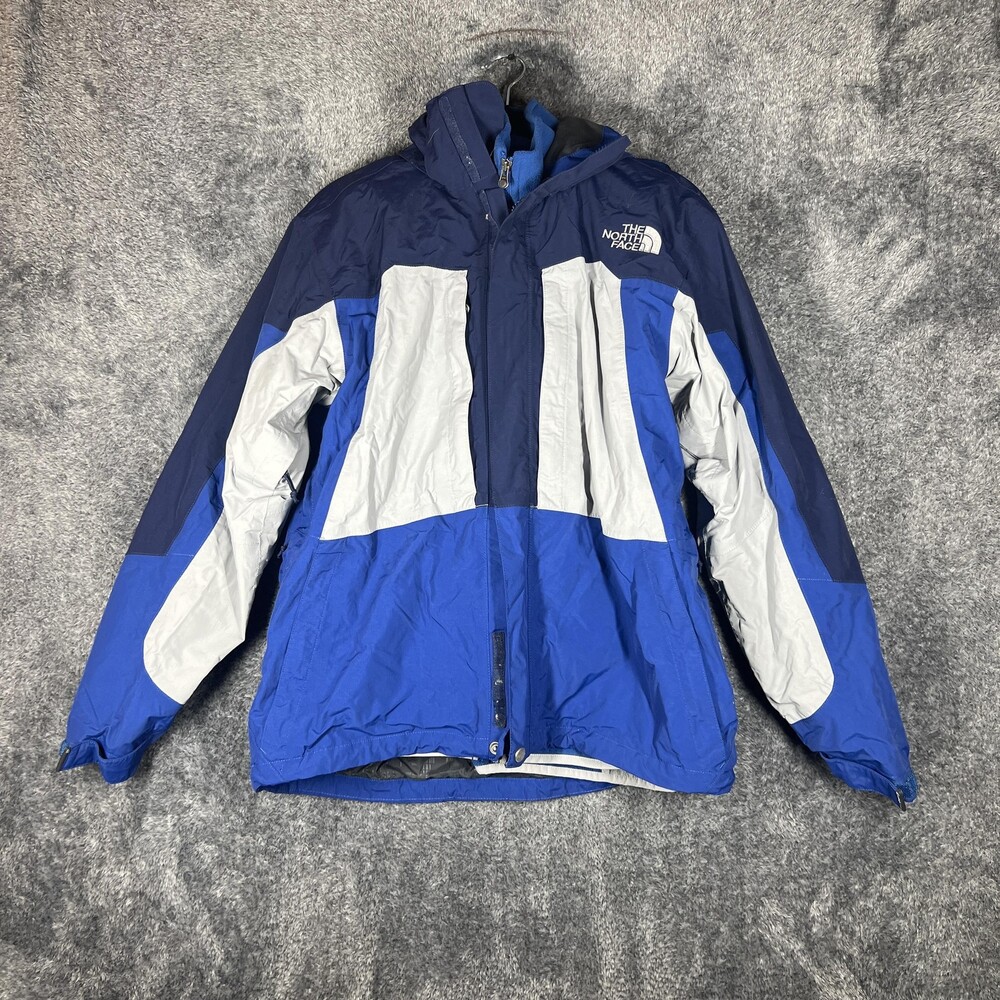 The North Face Jacket Mens Medium Blue 2-in-1 Hooded Removable Liner Insulated